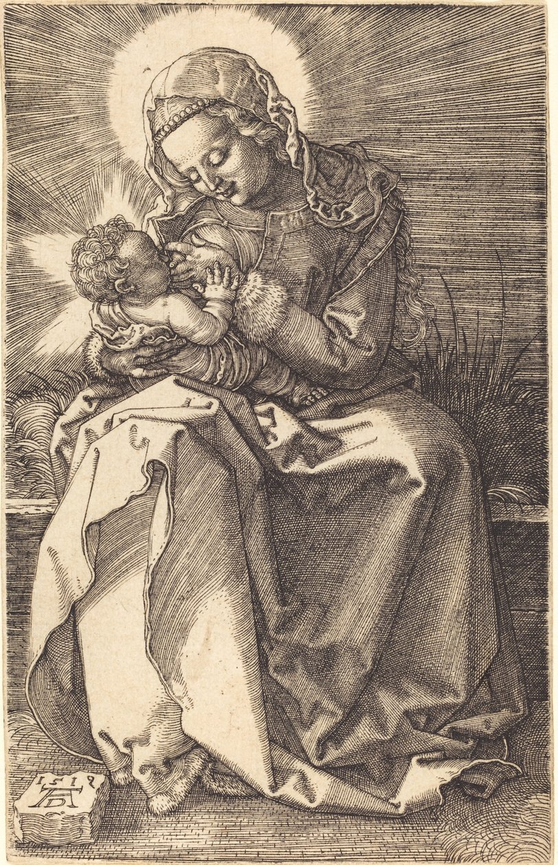 A gyermeket ápoló Szűz alkotó: Albrecht Dürer