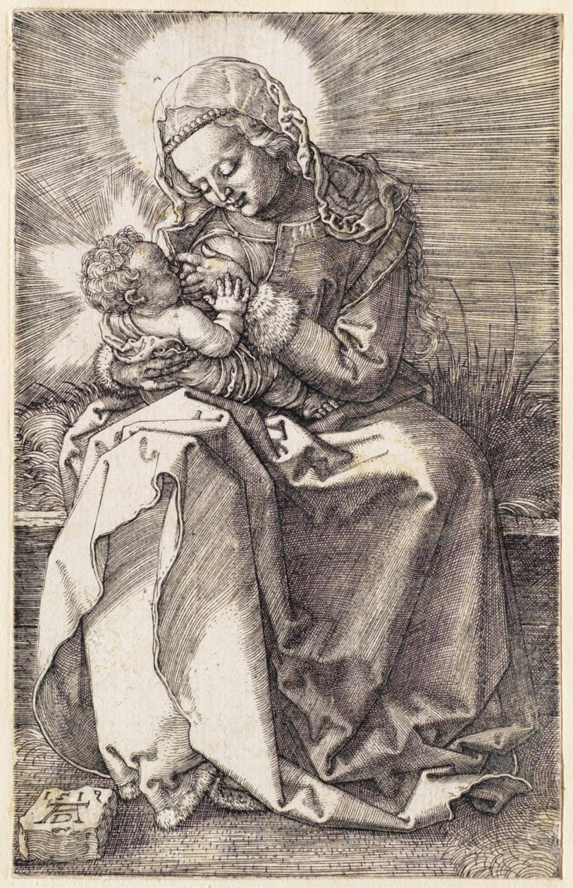 A Szűzanya szoptatja a Gyermeket alkotó: Albrecht Dürer
