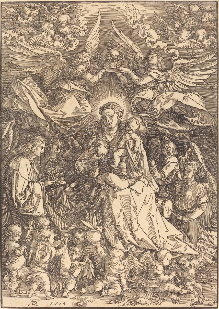 A sok angyaltól körülvett Szűz alkotó: Albrecht Dürer