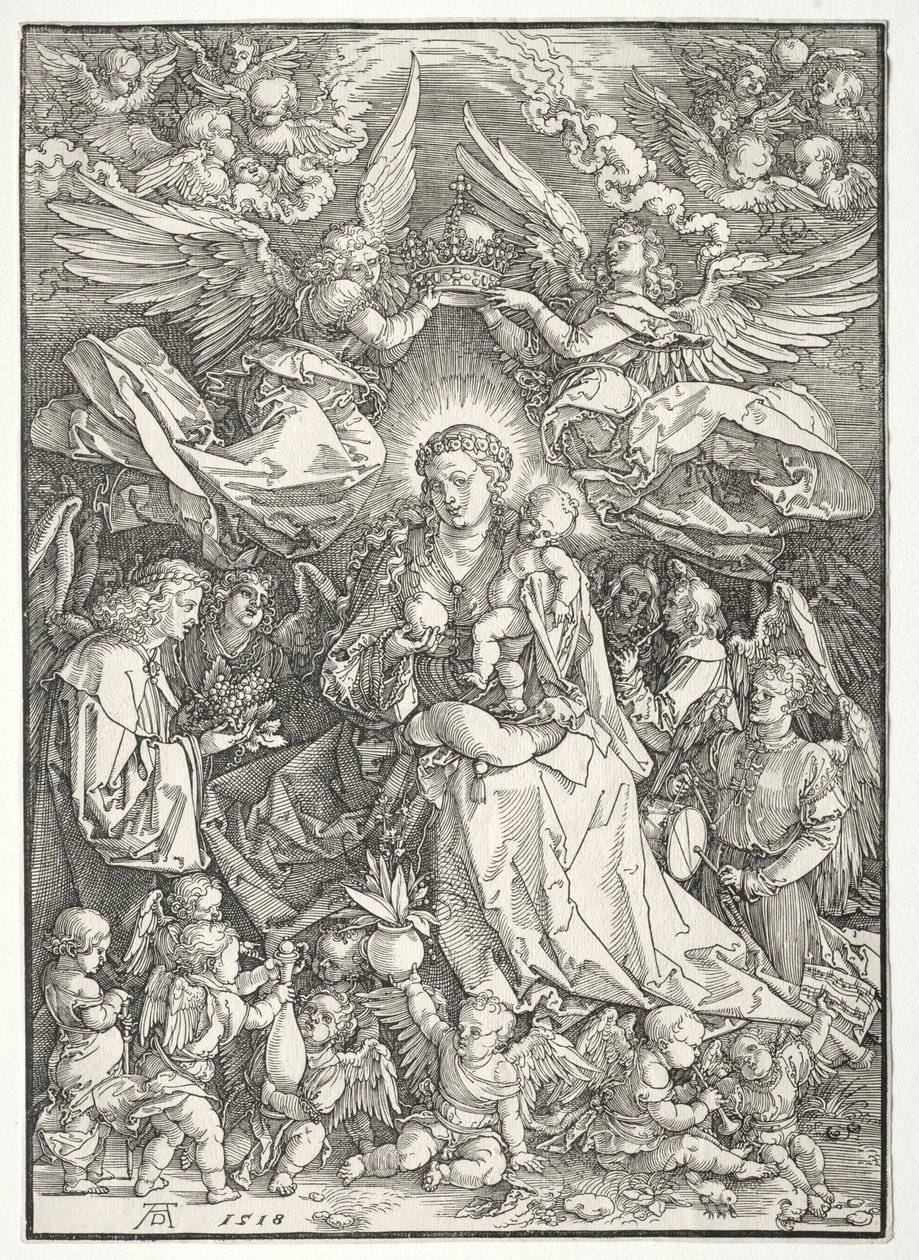 A sok angyaltól körülvett Szűz alkotó: Albrecht Dürer