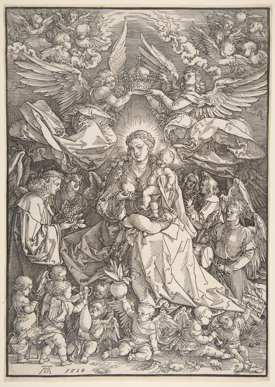 A sok angyaltól körülvett Szűz alkotó: Albrecht Dürer