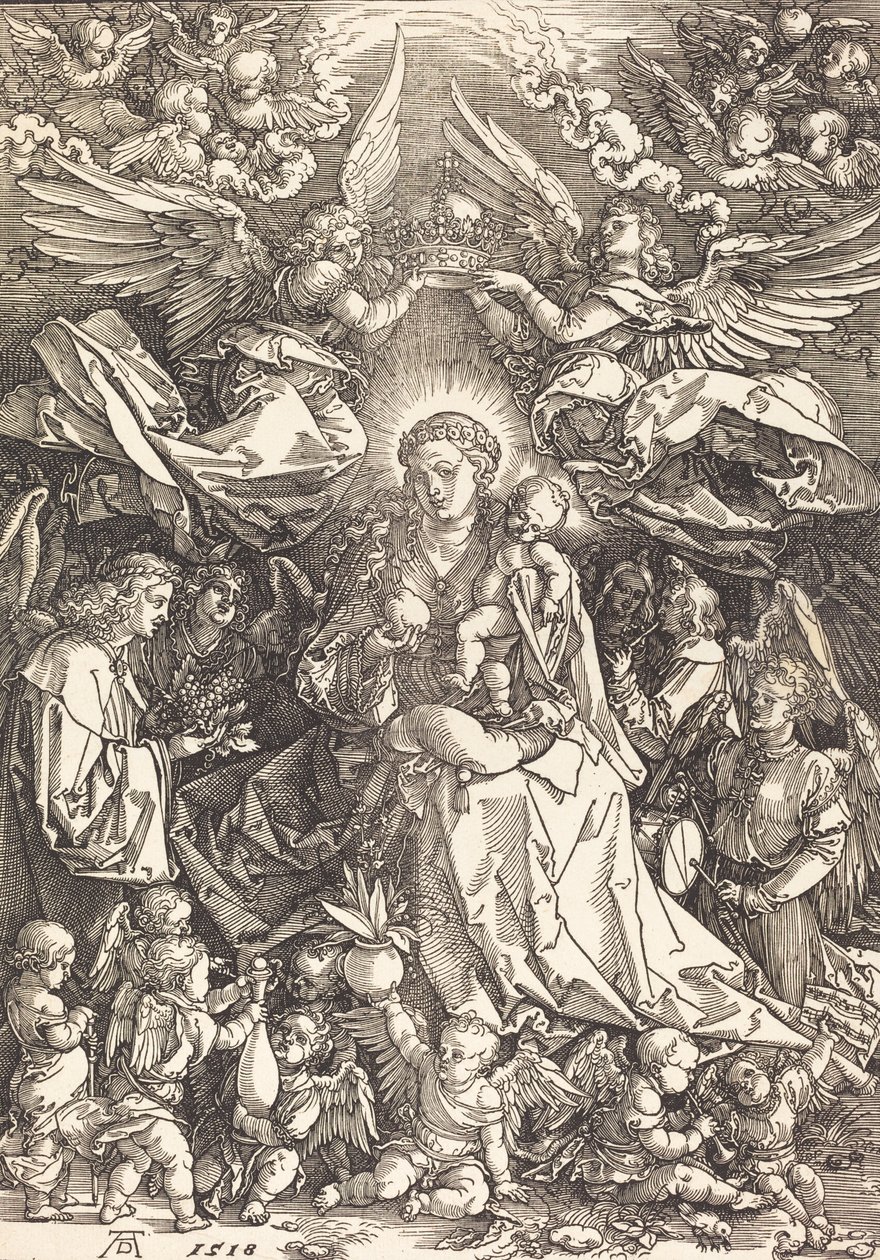 A sok angyaltól körülvett Szűz, 1518. alkotó: Albrecht Dürer