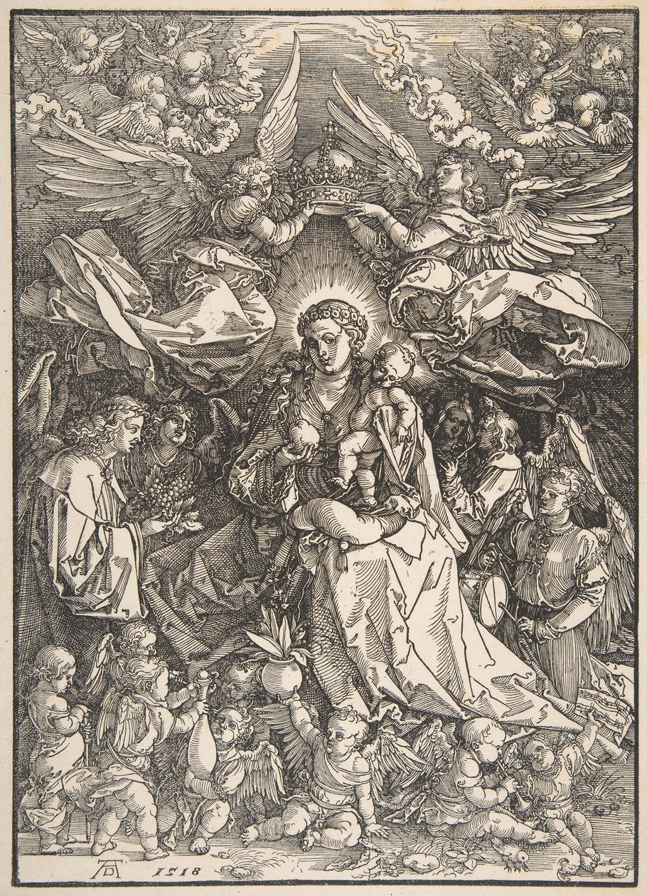 A sok angyaltól körülvett Szűz, 1518. alkotó: Albrecht Dürer