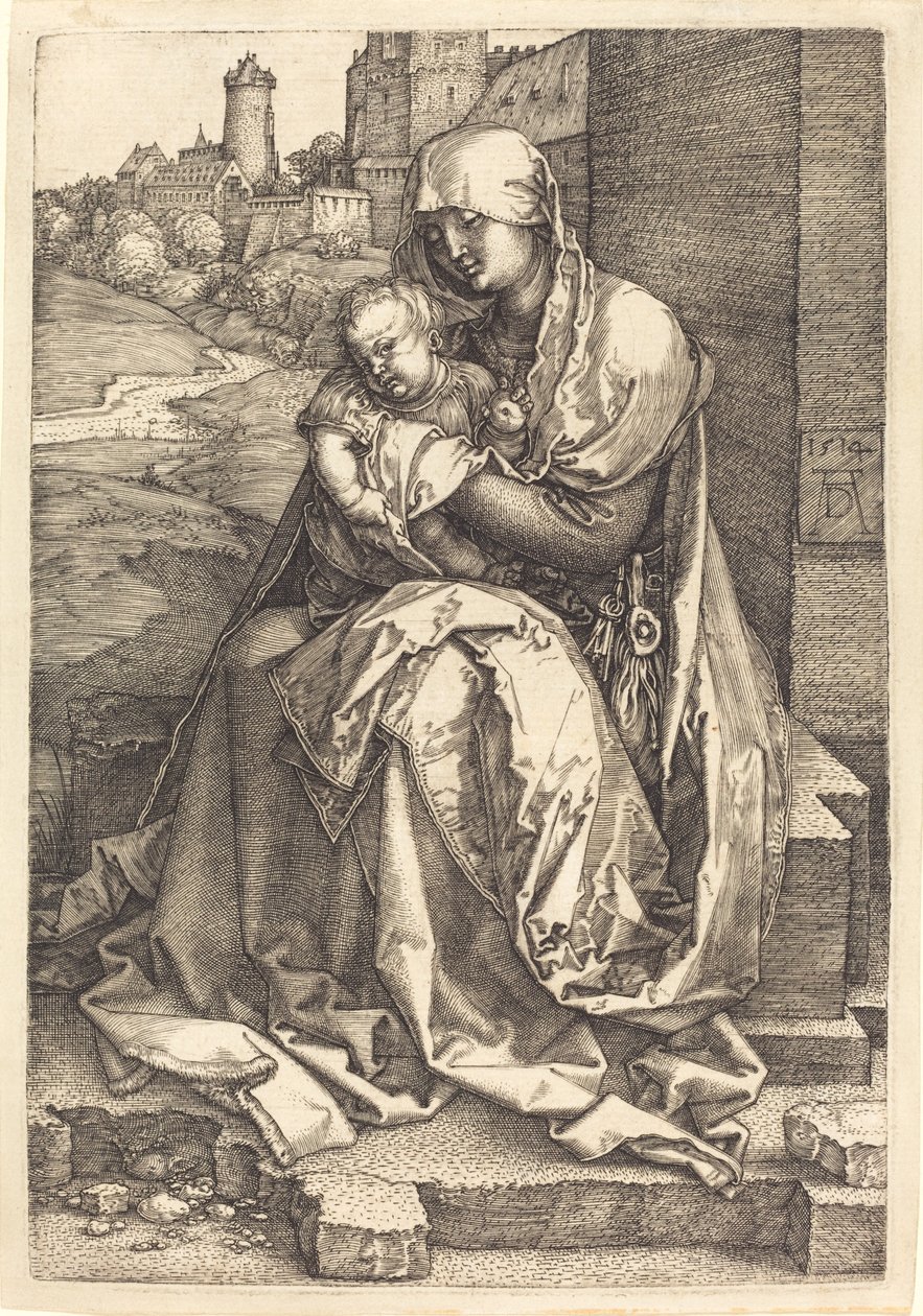 A Szűz és a Fal mellett ülő gyermek alkotó: Albrecht Dürer