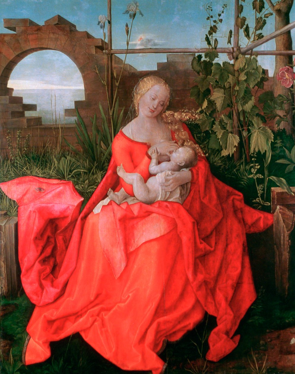 A Szűz és a Gyermek, A Madonna az írisszel, 1500-1510 alkotó: Albrecht Dürer