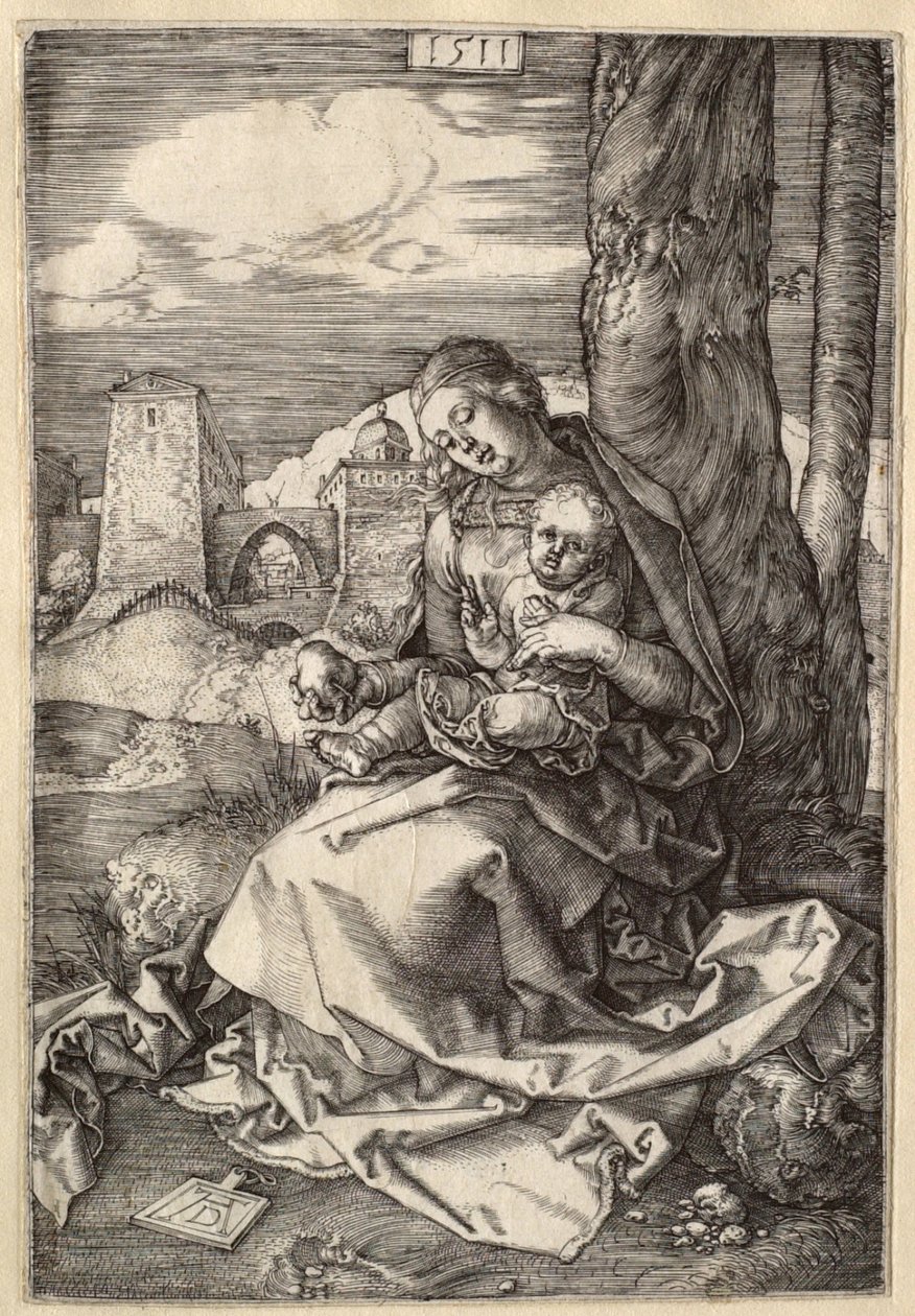 A Szűzanya a gyermekkel és a körtével alkotó: Albrecht Dürer