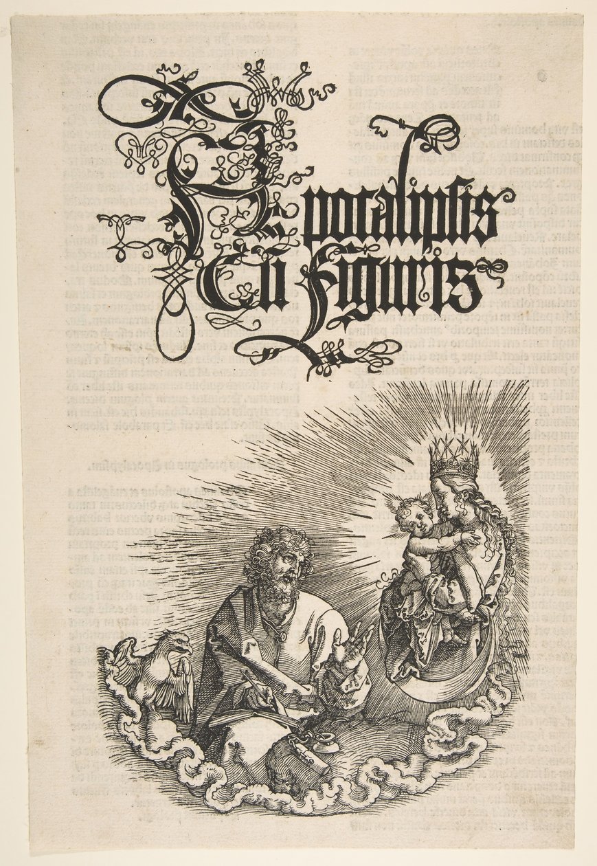 Szűz és Szent János, az Apokalipszisből, 1511. alkotó: Albrecht Dürer