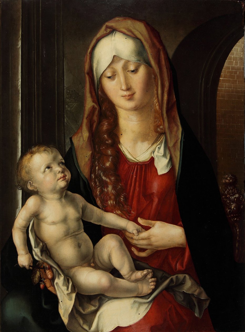 A szűz és a gyermek Madonna del Patrocinio, 1495. alkotó: Albrecht Dürer