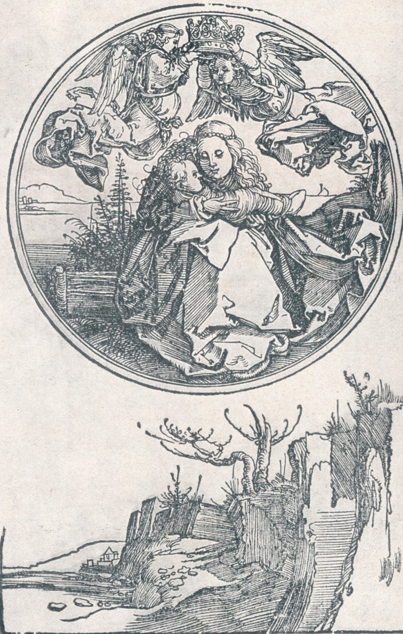 A két angyal által megkoronázott Szűz, c1515 1906. alkotó: Albrecht Dürer