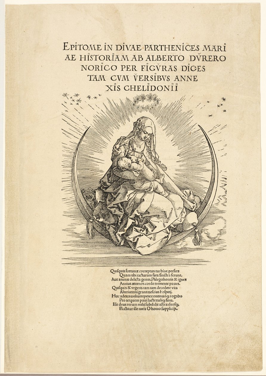 Szűz a félholdon, a Szűz életéből alkotó: Albrecht Dürer