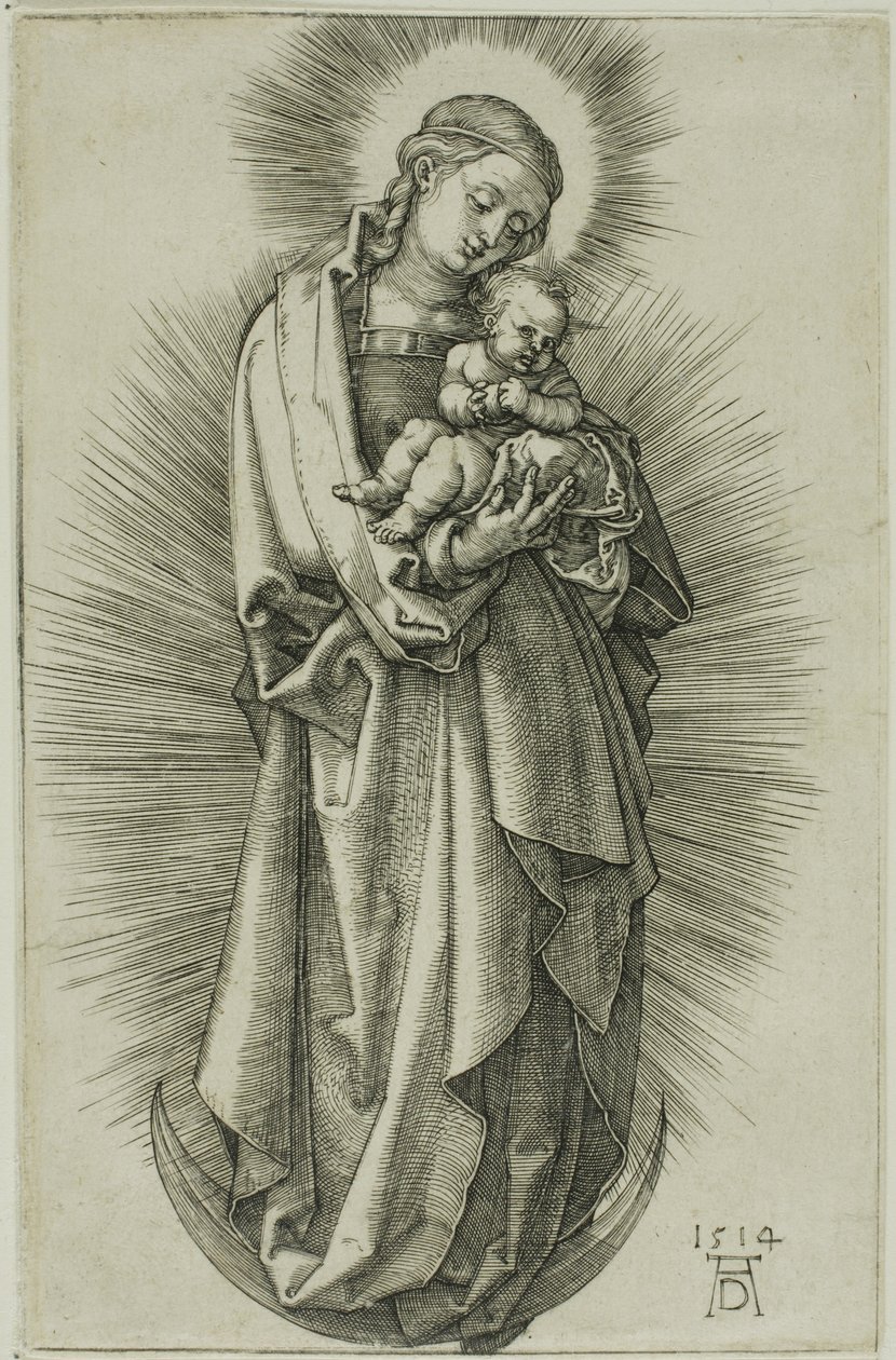 Szűz a félholdon, diadémmel alkotó: Albrecht Dürer