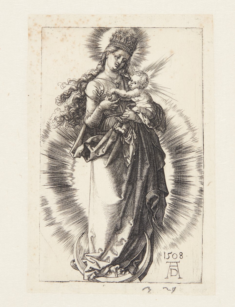 A Szűz a félholdon csillagkoronával alkotó: Albrecht Dürer