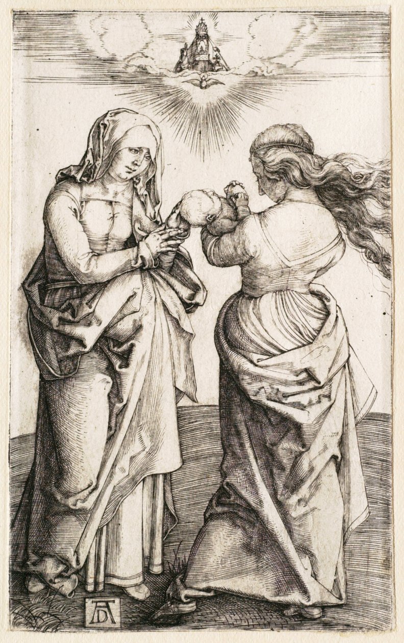 A Szűzanya a gyermek Jézussal és Szent Annával alkotó: Albrecht Dürer