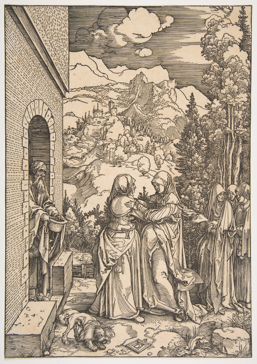 A látogatás, „Szűz Mária élete” alkotó: Albrecht Dürer