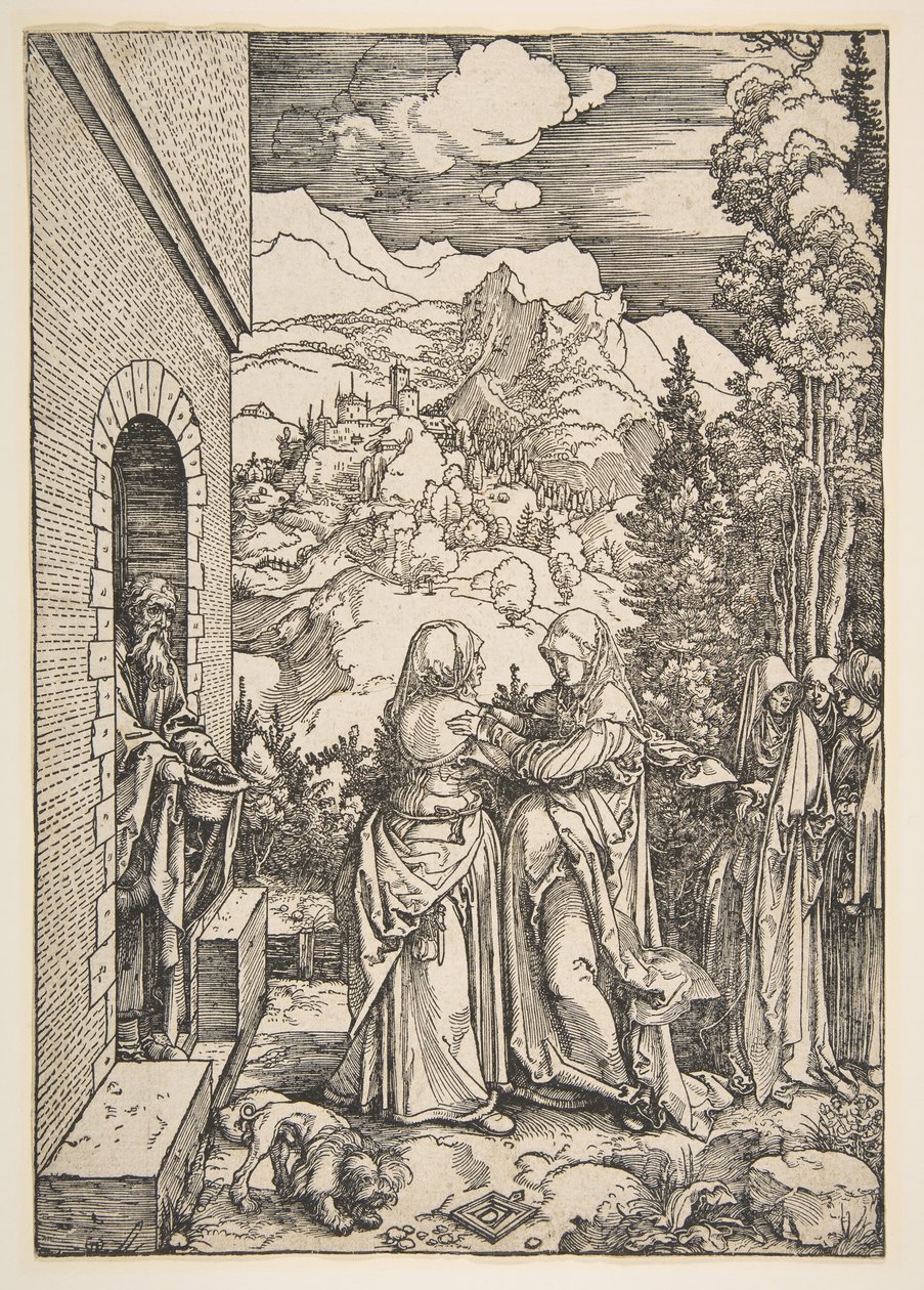 A látogatás, a Szűz életéből, 1503-4. alkotó: Albrecht Dürer