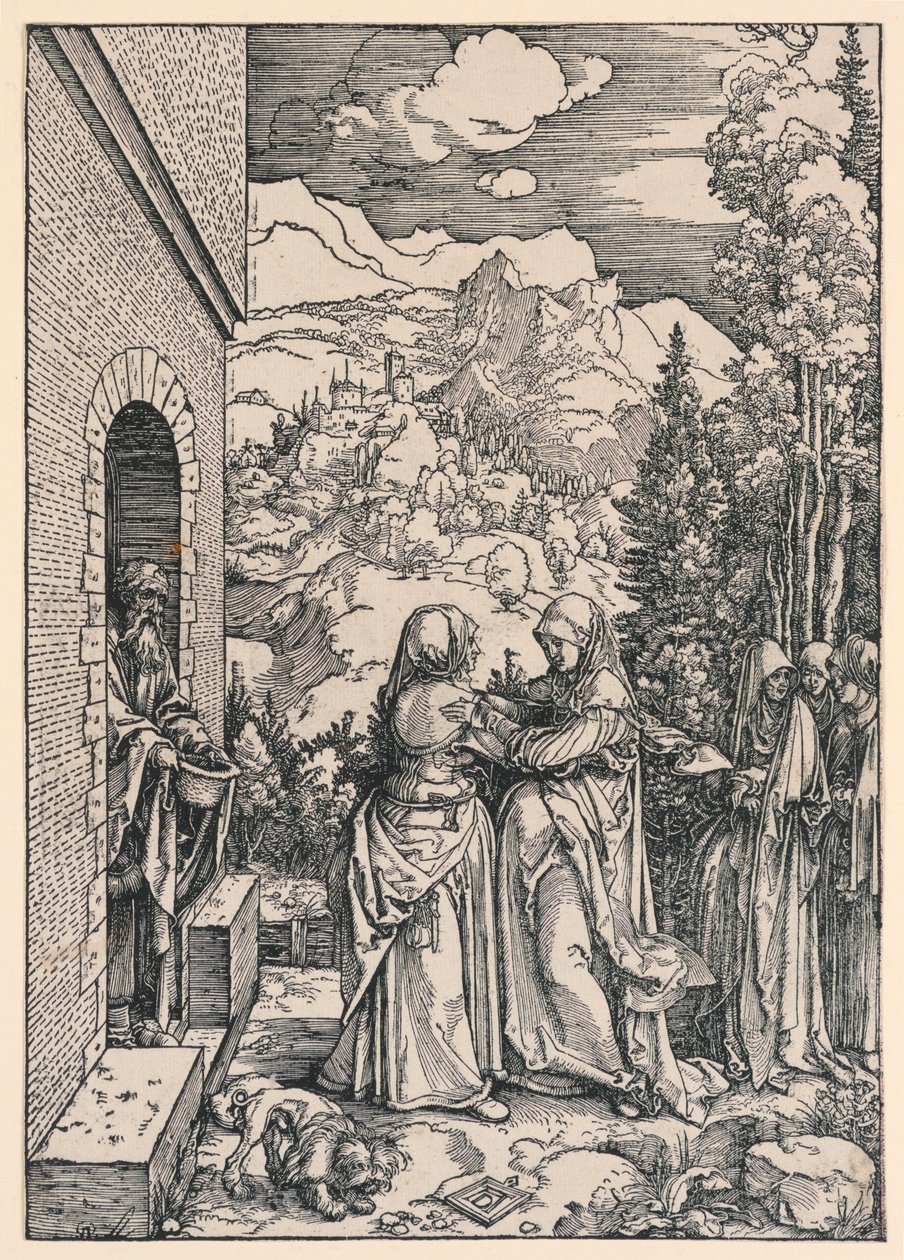 A látogatás, a Szűz élete sorozatból alkotó: Albrecht Dürer