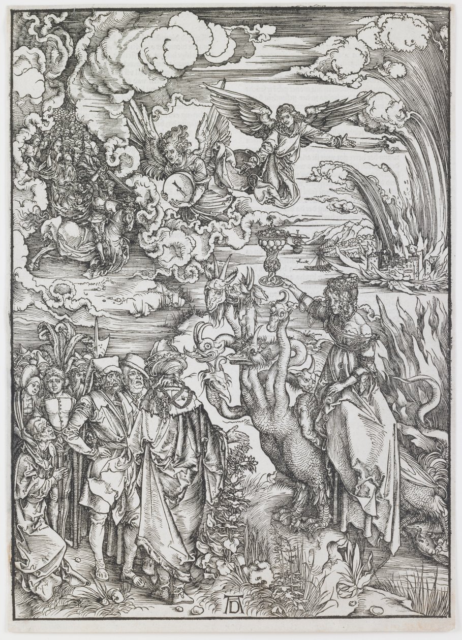 A babiloni kurva, az „Apokalipszis” sorozatból alkotó: Albrecht Dürer