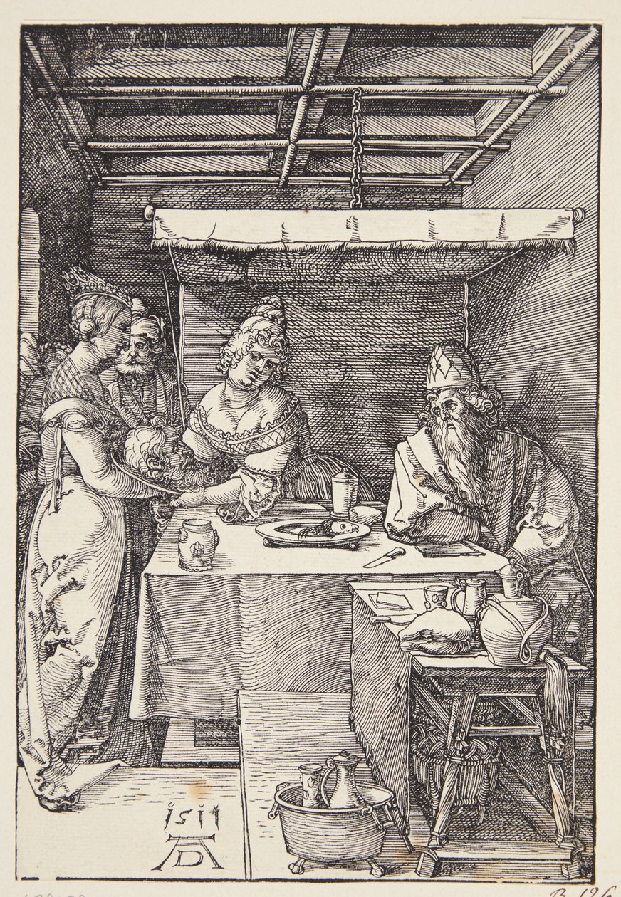 Keresztelő Szent János fejét hozta Heródiásnak alkotó: Albrecht Dürer