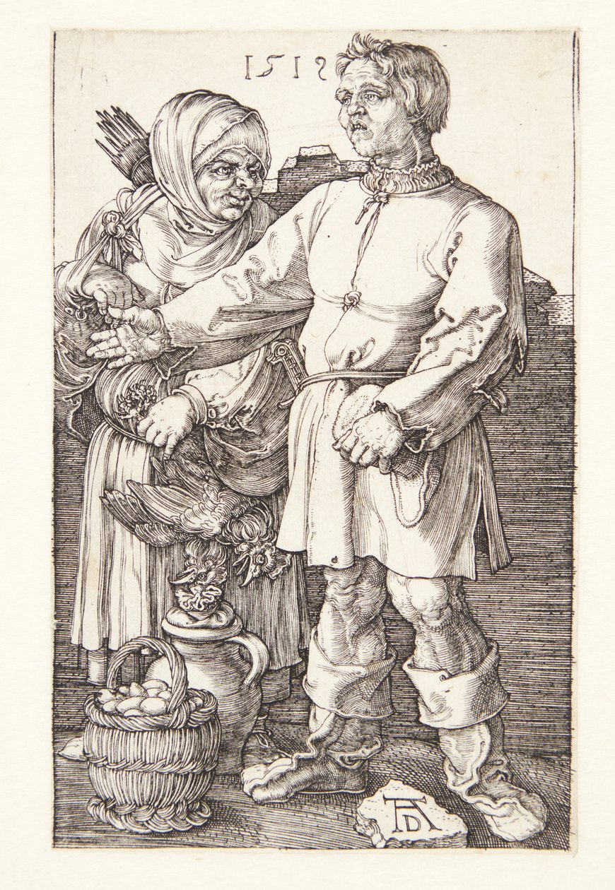 A paraszt és felesége a piacon alkotó: Albrecht Dürer