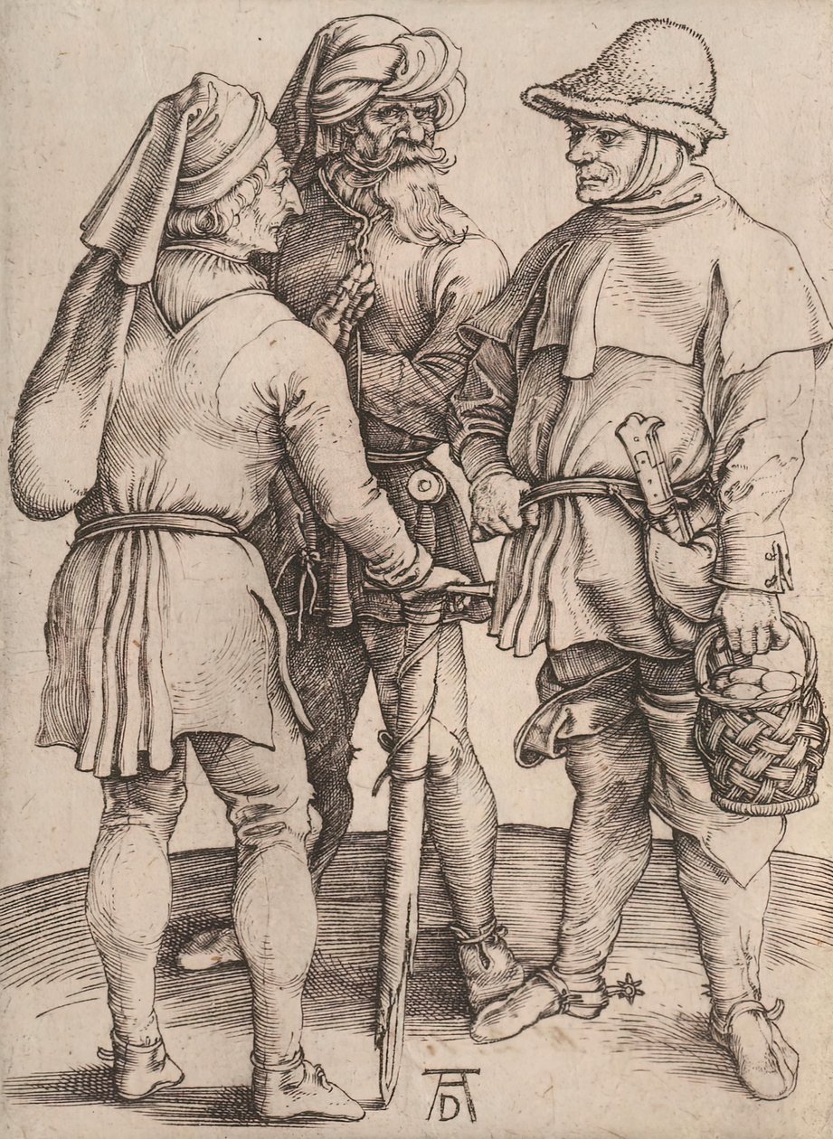Három paraszt társalgásban, 1497-1498. alkotó: Albrecht Dürer