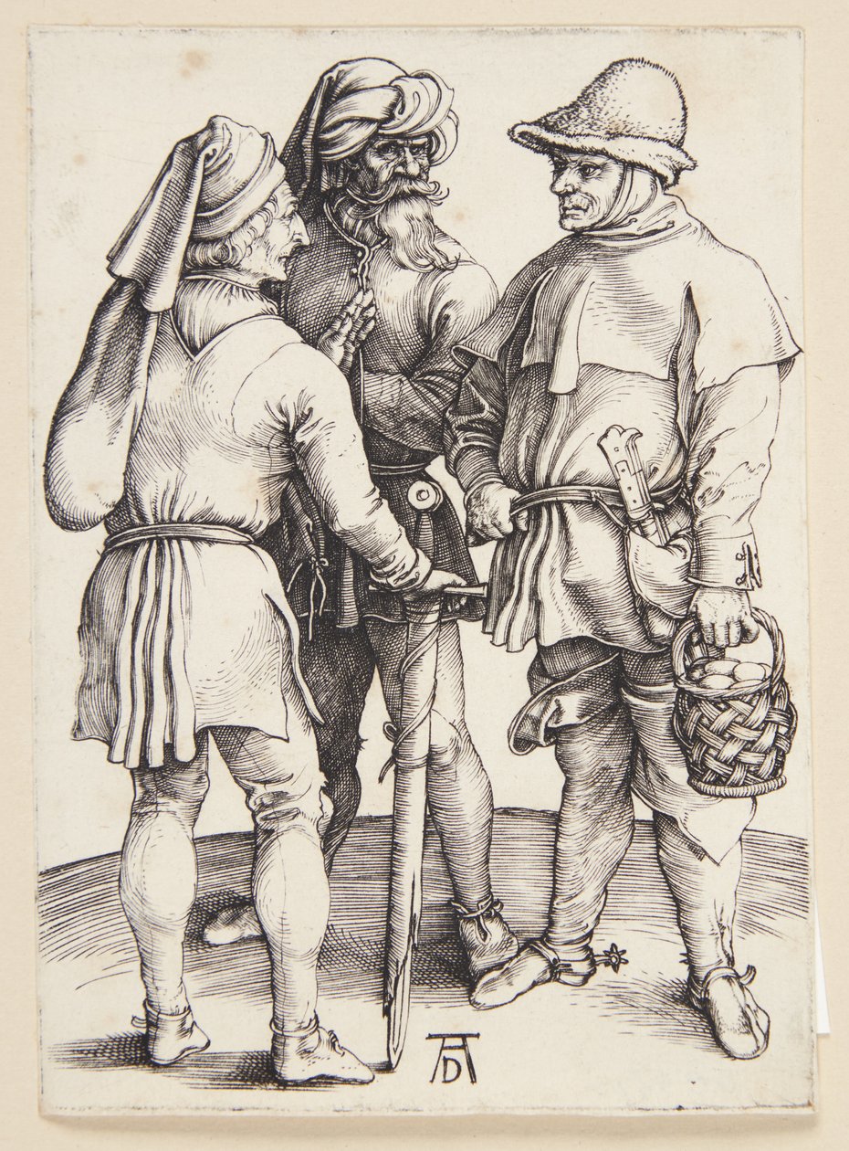 Három paraszt beszélget alkotó: Albrecht Dürer