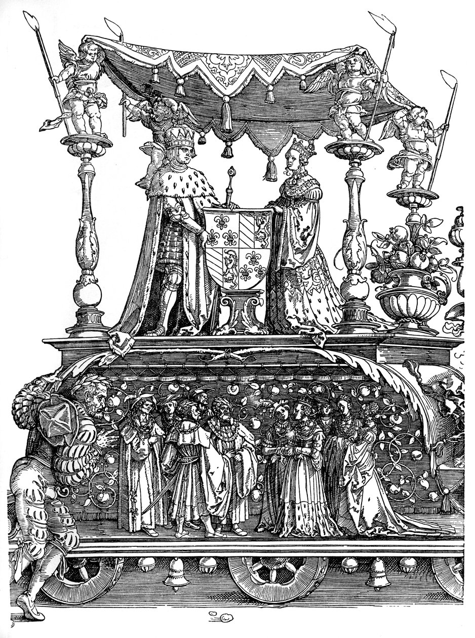 I. Maximilianus diadalmas hazatérése, 1515, 1936 alkotó: Albrecht Dürer