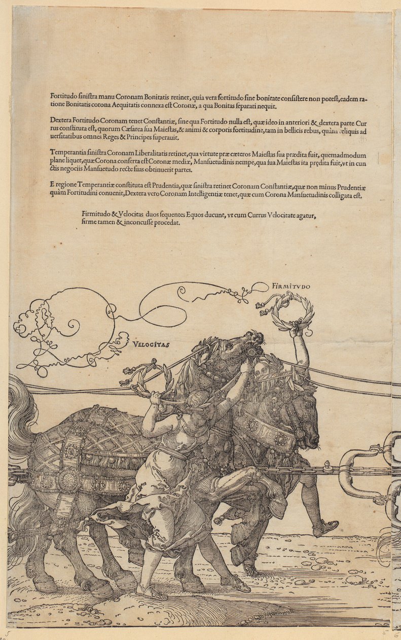 Velocitas, „A nagy diadalszekér” sorozat 5. lapja alkotó: Albrecht Dürer