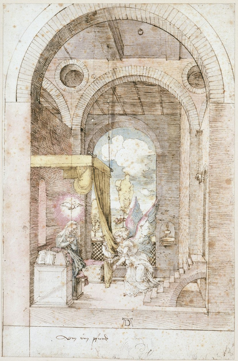 Mária angyali üdvözlete alkotó: Albrecht Dürer