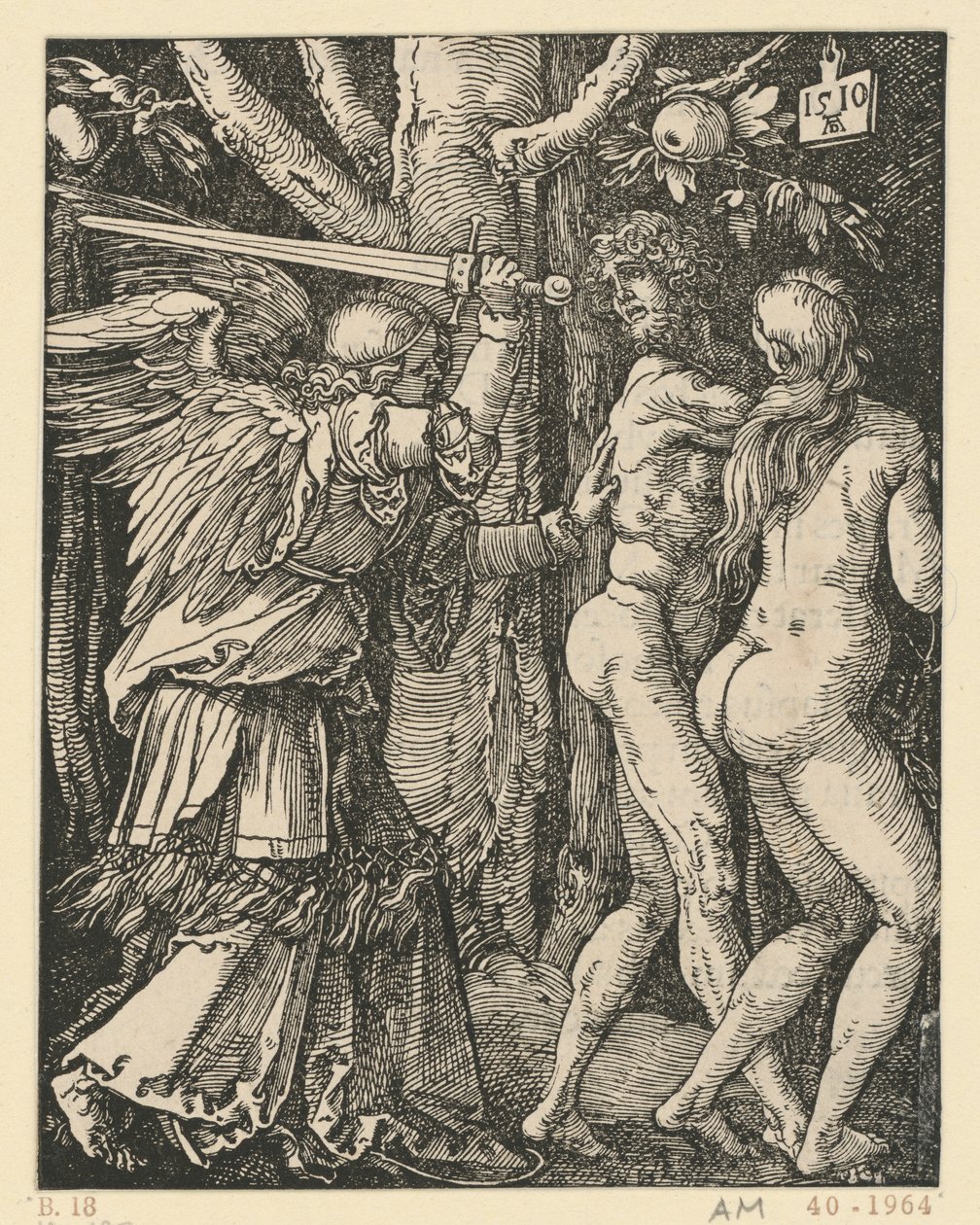 Kiűzetés a paradicsomból (Kis passió) alkotó: Albrecht Dürer