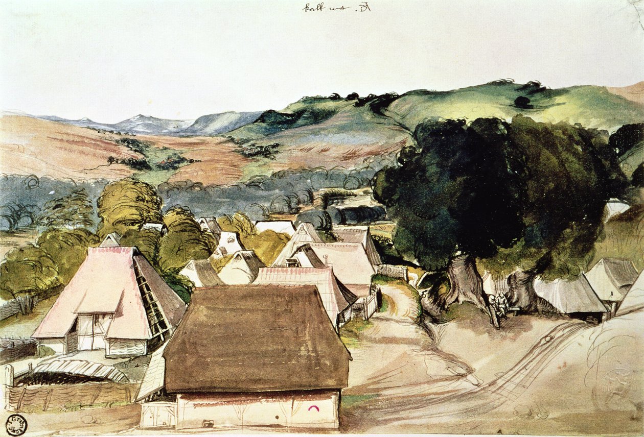 Kilátás Kachreuthra, Nürnberg közelében, 1511 (wc papíron) alkotó: Albrecht Dürer