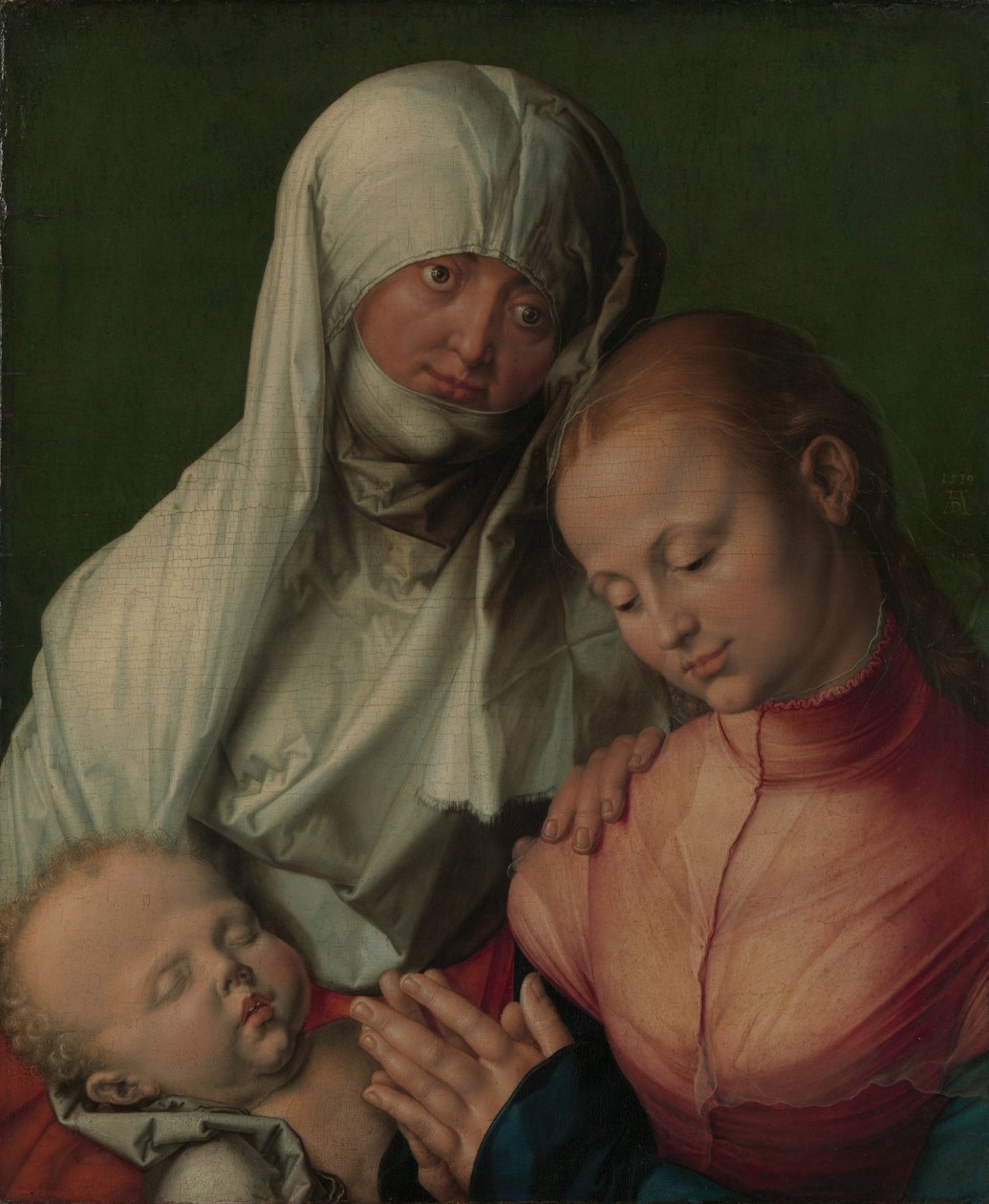 Szűz és gyermek Szent Annával, 1519 körül (olaj, hársfa) alkotó: Albrecht Dürer