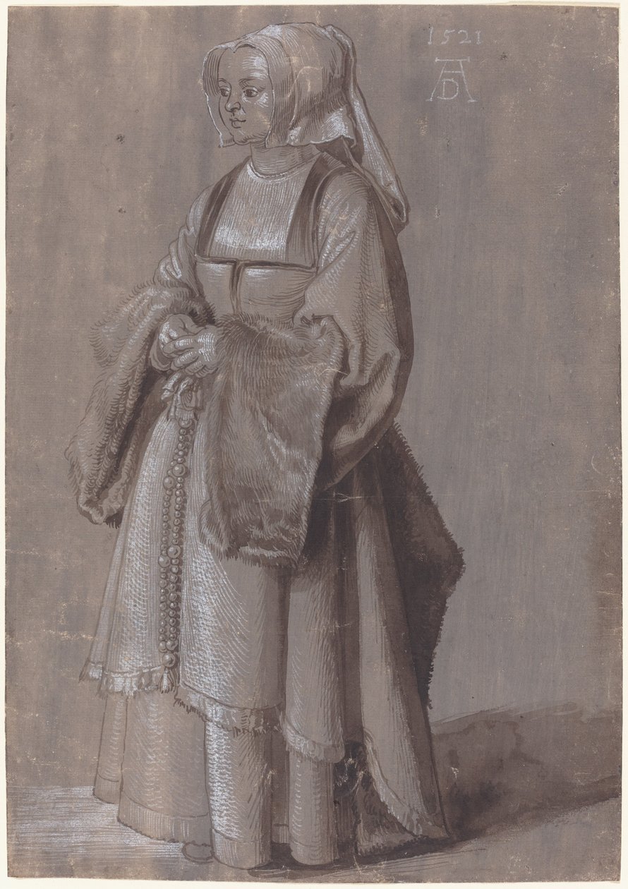 Fiatal nő holland ruhában alkotó: Albrecht Dürer