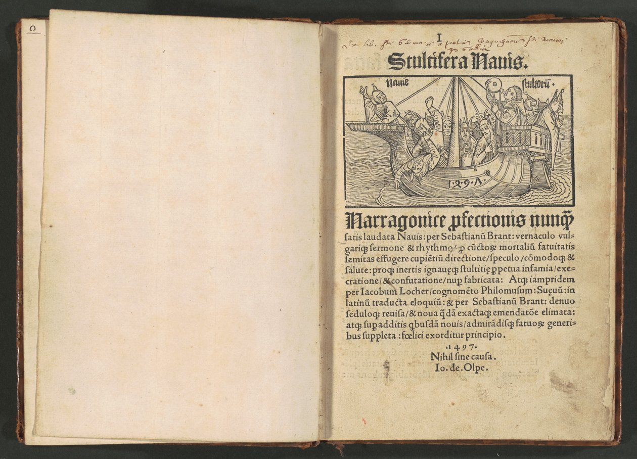 Stultifera navis (bolondok hajója) alkotó: Albrecht Dürer and Various Artists, Sebastian Brant