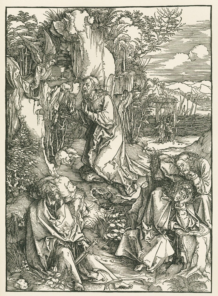 Agónia a kertben - Krisztus az Olajfák hegyén, 1496-97 körül (fametszet) alkotó: Albrecht Dürer or Duerer