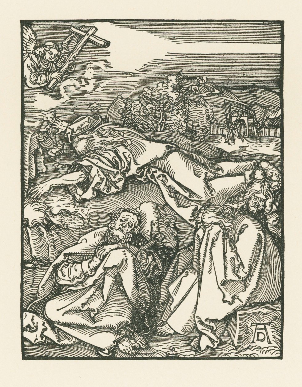 Agónia a kertben - Krisztus az Olajfák hegyén, 1508-09 körül (fametszet) alkotó: Albrecht Dürer or Duerer