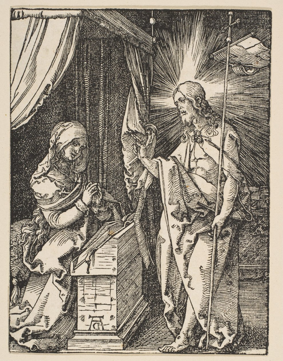 Krisztus megjelenése az anyjának, a kis szenvedésből, 1510 körül alkotó: Albrecht Dürer