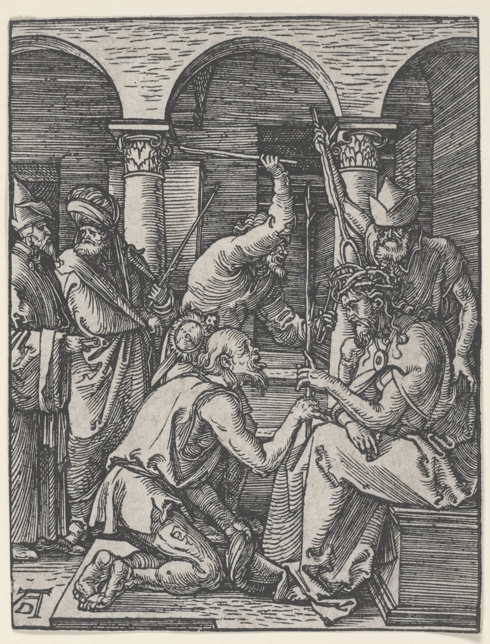 Tövisekkel koronázott Krisztus, 1510 körül (fametszet) alkotó: Albrecht Dürer