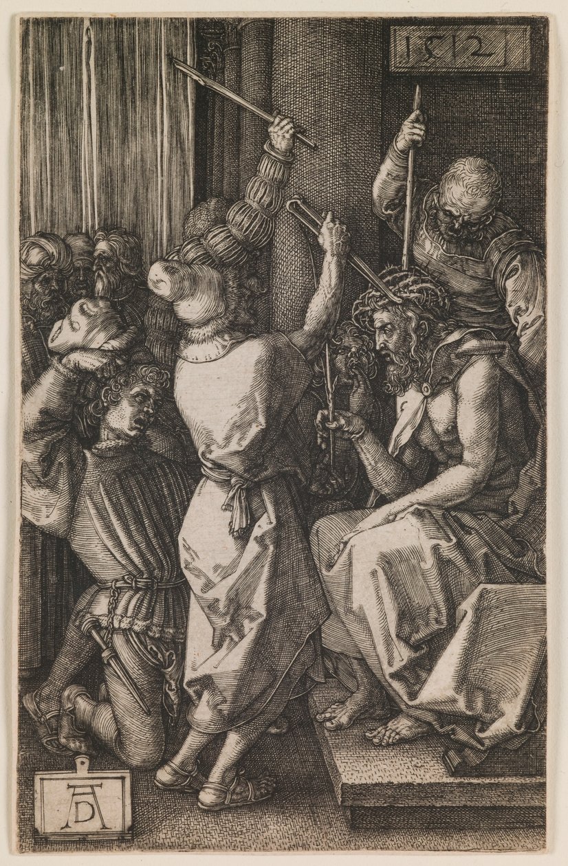 Tövissel megkoronázott Krisztus, a "Kis passió" sorozatból. alkotó: Albrecht Dürer or Duerer