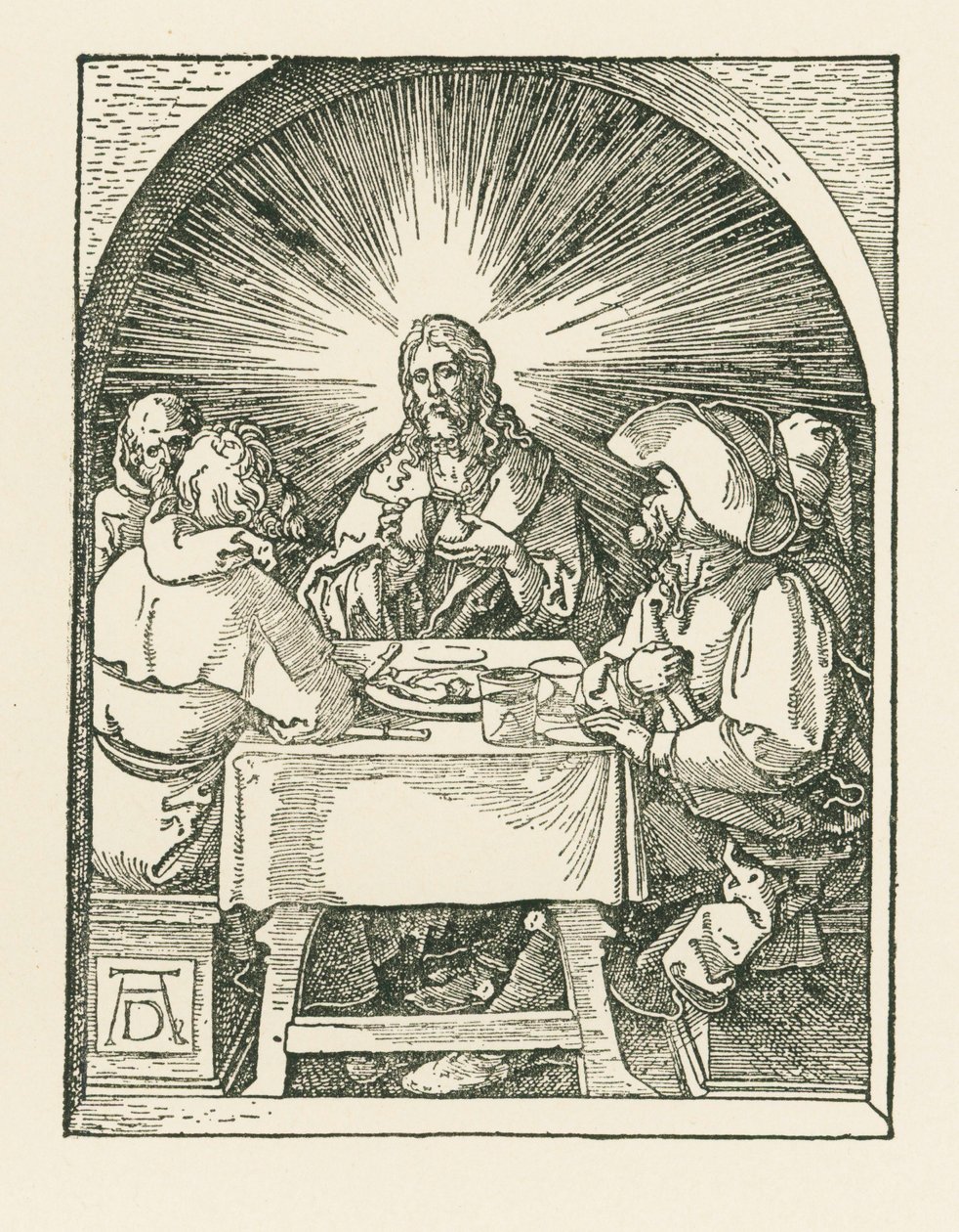 Krisztus és a tanítványok Emmausban, 1510 körül (fametszet) alkotó: Albrecht Dürer or Duerer