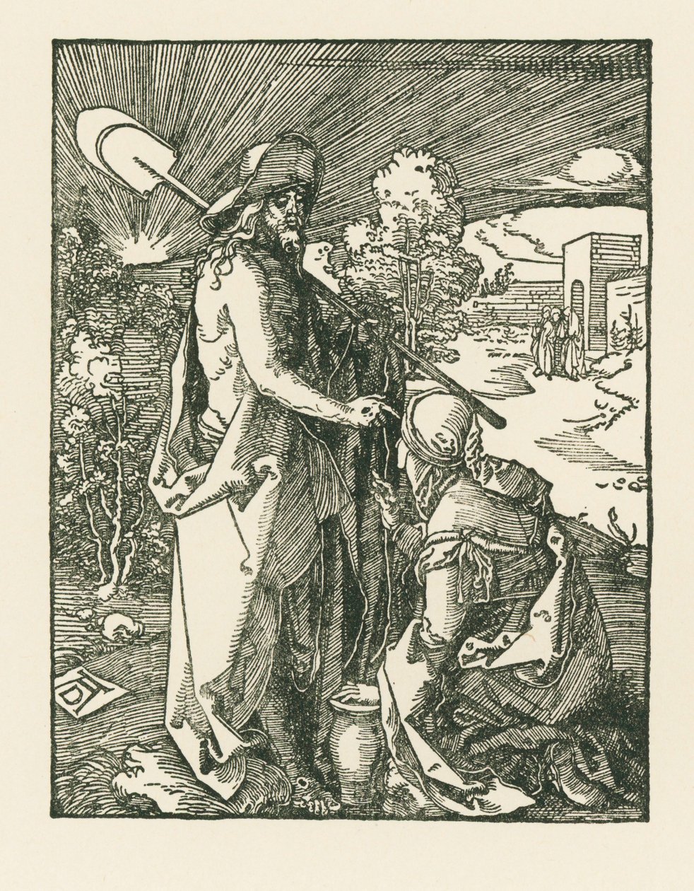Krisztus megjelenése Mária Magdalénának - Noli Me Tangere, 1510 körül (fametszet) alkotó: Albrecht Dürer or Duerer