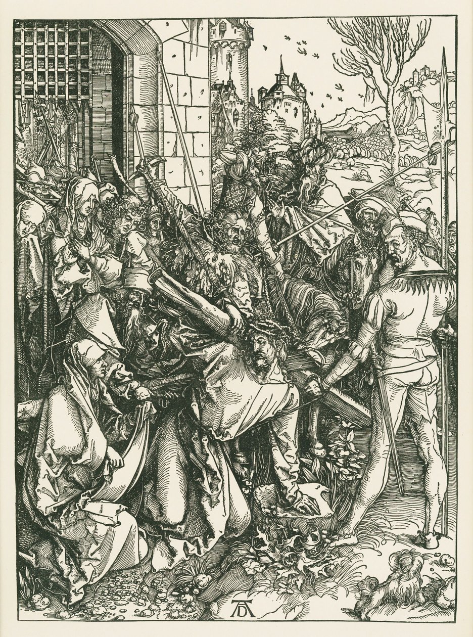 Kereszthordozó Krisztus, 1498-99 körül (fametszet) alkotó: Albrecht Dürer or Duerer