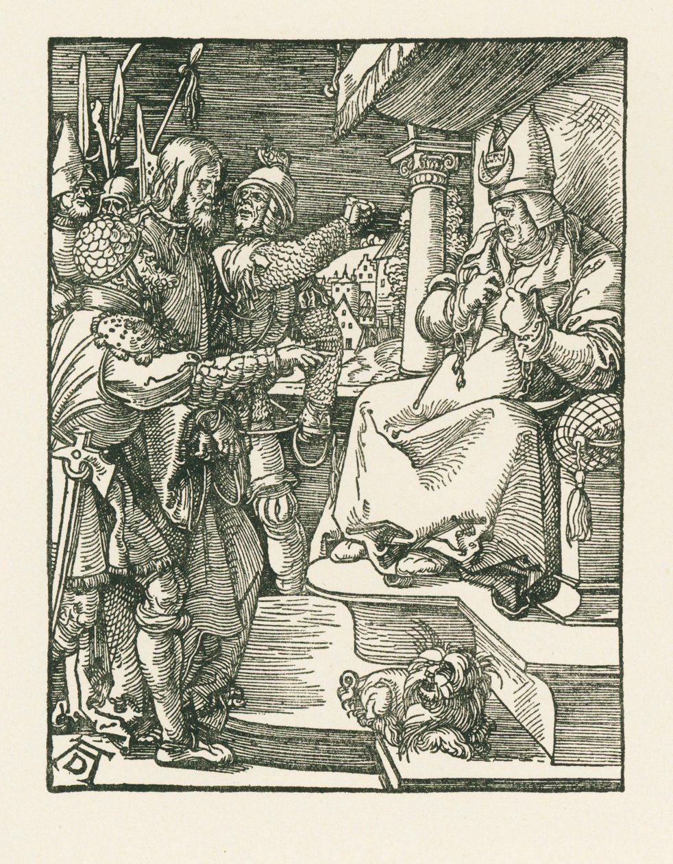 Krisztus Kajafás előtt, 1508-09 körül (fametszet) alkotó: Albrecht Dürer or Duerer