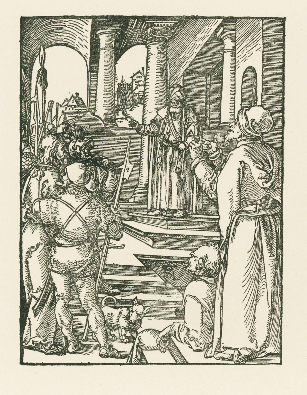 Krisztus Pilátus előtt, 1508-09 körül (fametszet) alkotó: Albrecht Dürer or Duerer