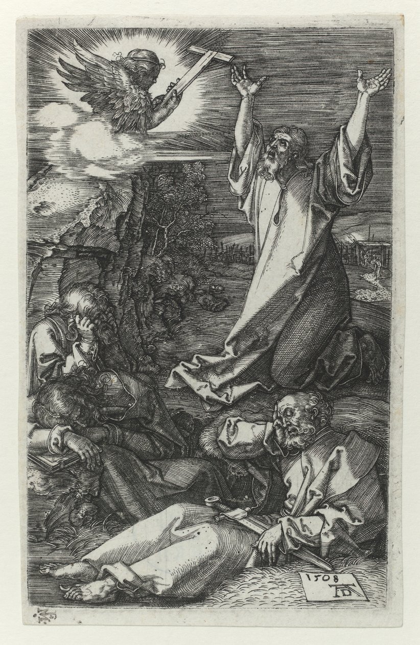 Krisztus az olajfák kertjében alkotó: Albrecht Dürer