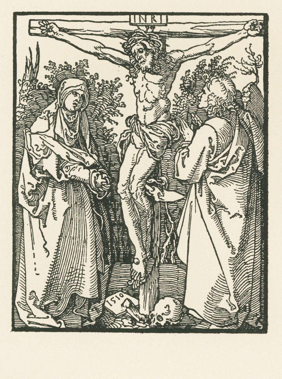 Krisztus a kereszten Szűz Máriával és Szent Jánossal alkotó: Albrecht Dürer or Duerer