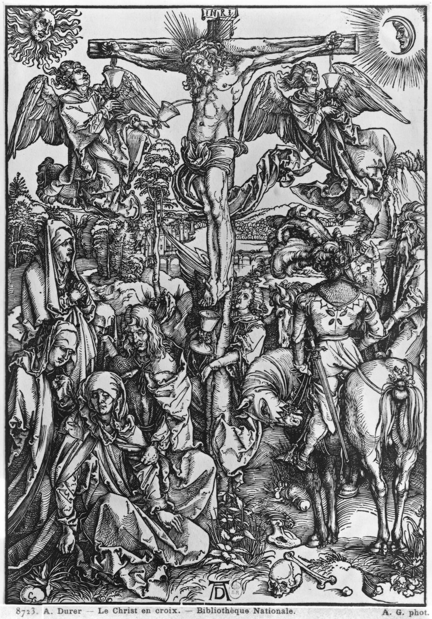 Krisztus a kereszten (fametszet) (f/w fotó) alkotó: Albrecht Dürer