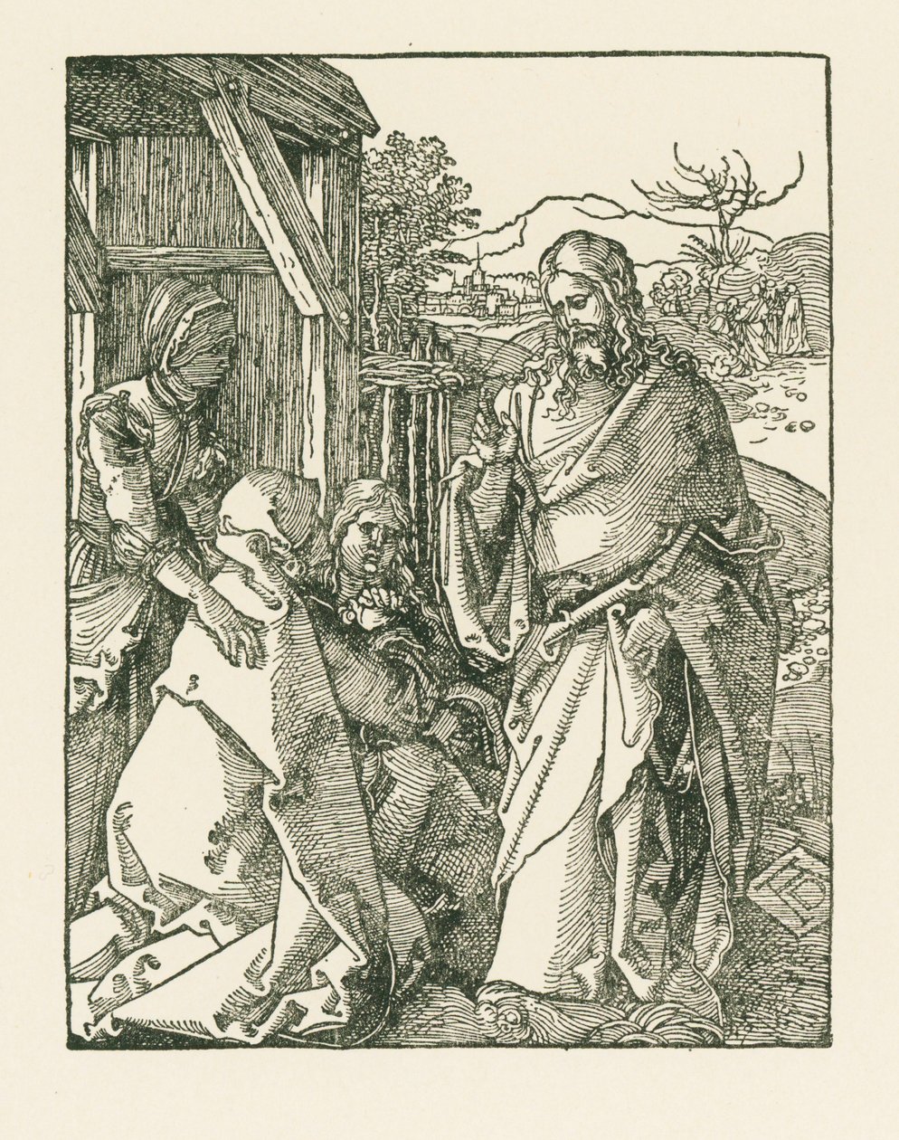 Krisztus elbúcsúzik anyjától, 1508-09 körül (fametszet) alkotó: Albrecht Dürer or Duerer