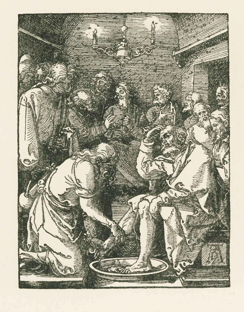 Krisztus megmossa Péter lábát, 1508-08 körül (fametszet) alkotó: Albrecht Dürer or Duerer