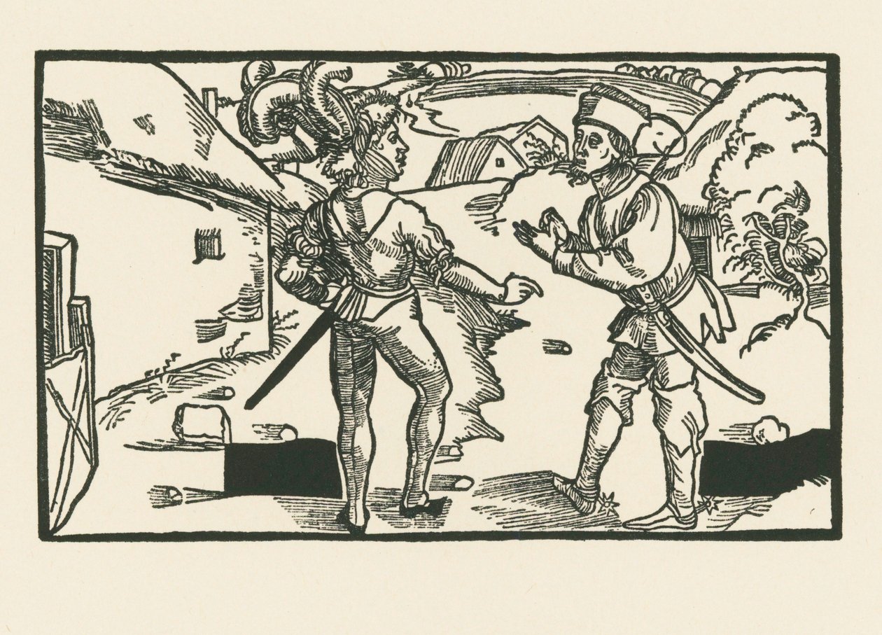 Clinia és Syrus, 1492-93 körül (fametszet) alkotó: Albrecht Dürer or Duerer