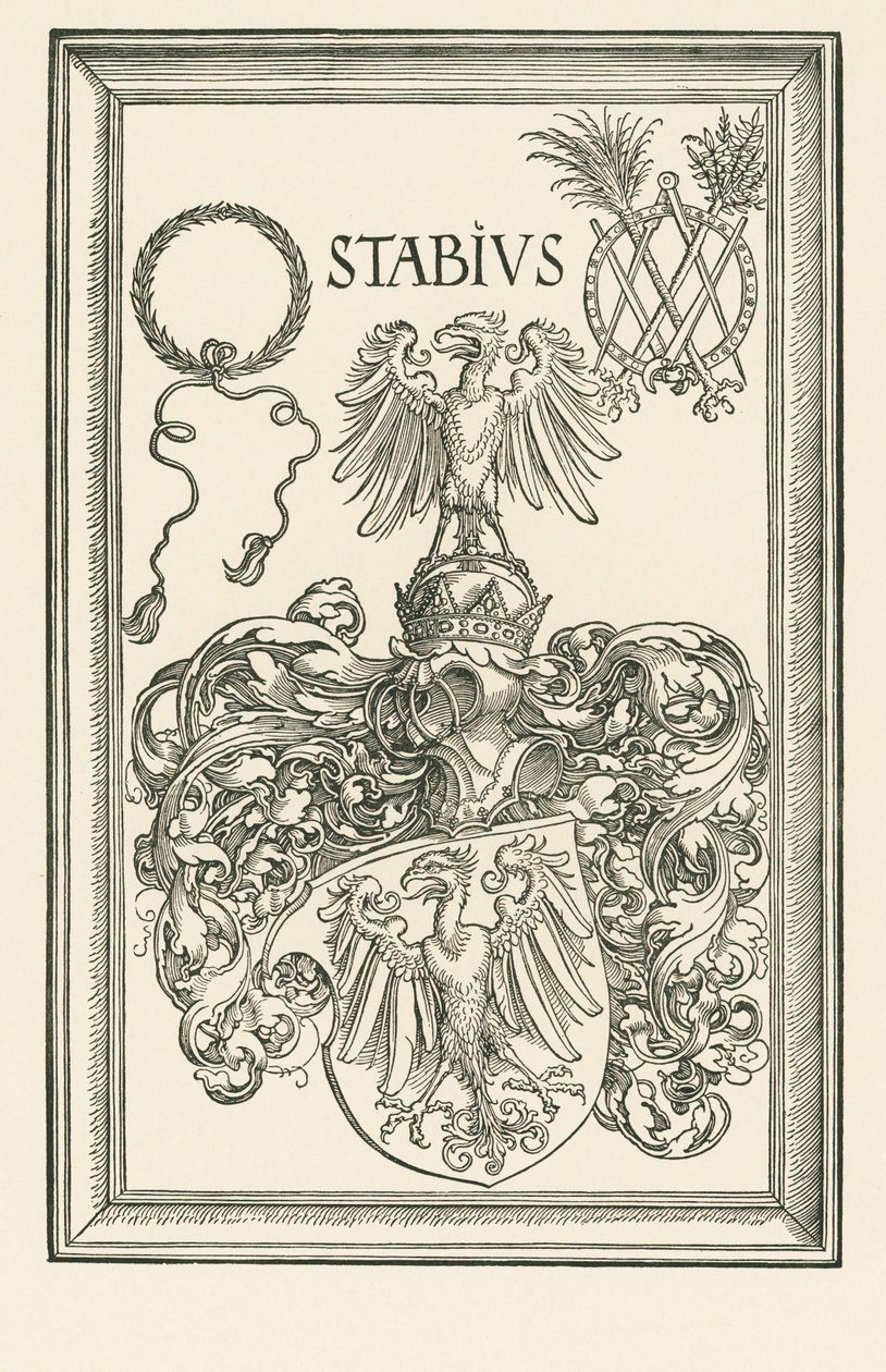 Johannes Stabius címere, 1514 körül (fametszet) alkotó: Albrecht Dürer or Duerer